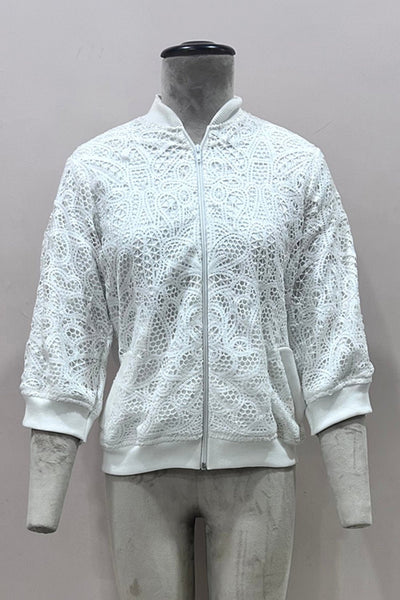 Lace Bomber Jacket - Zabella