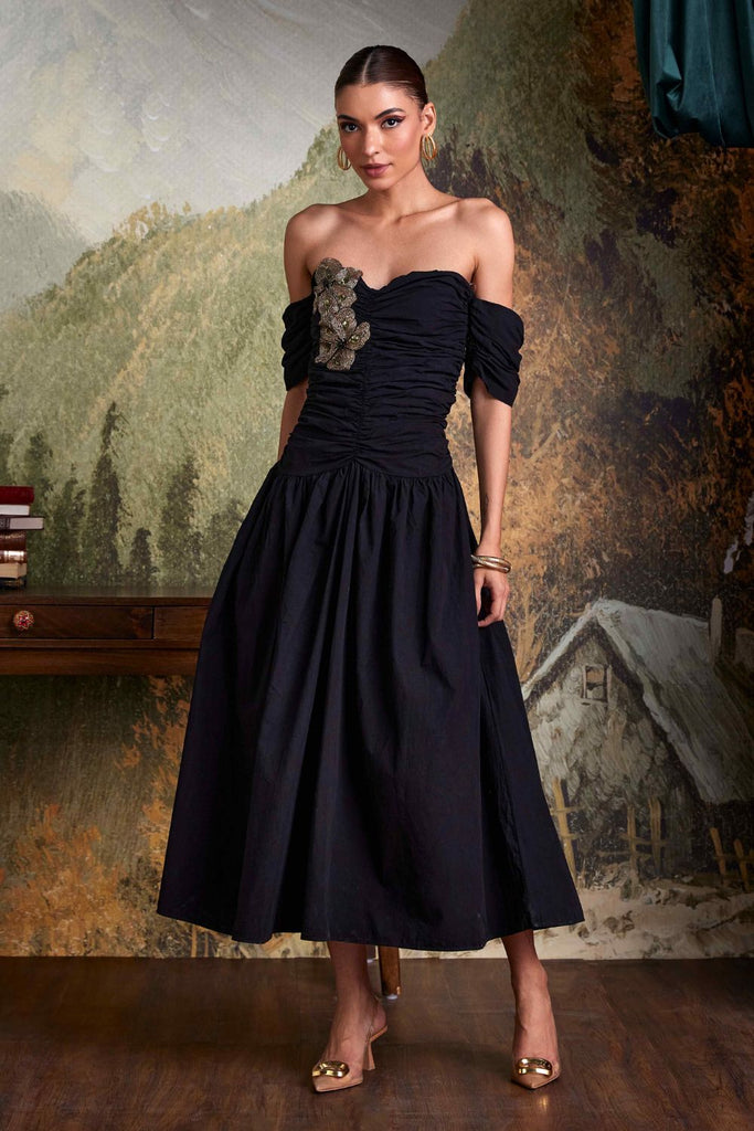 Veronica Beard - Kiah Black Embellished Dress | Mitchell Stores